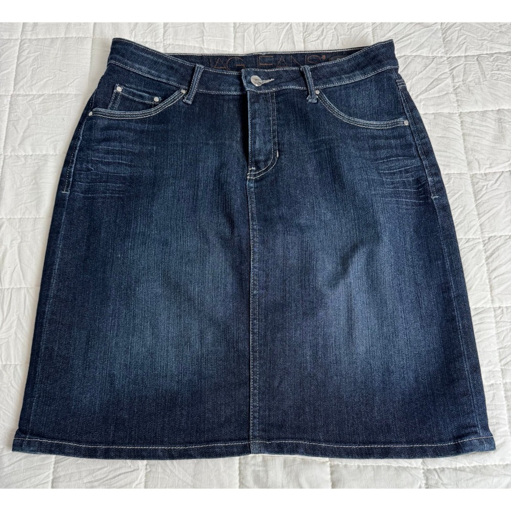 Jag Jeans Women Classic Fit Dark‎ Wash Denim A-Line Skirt Size 8